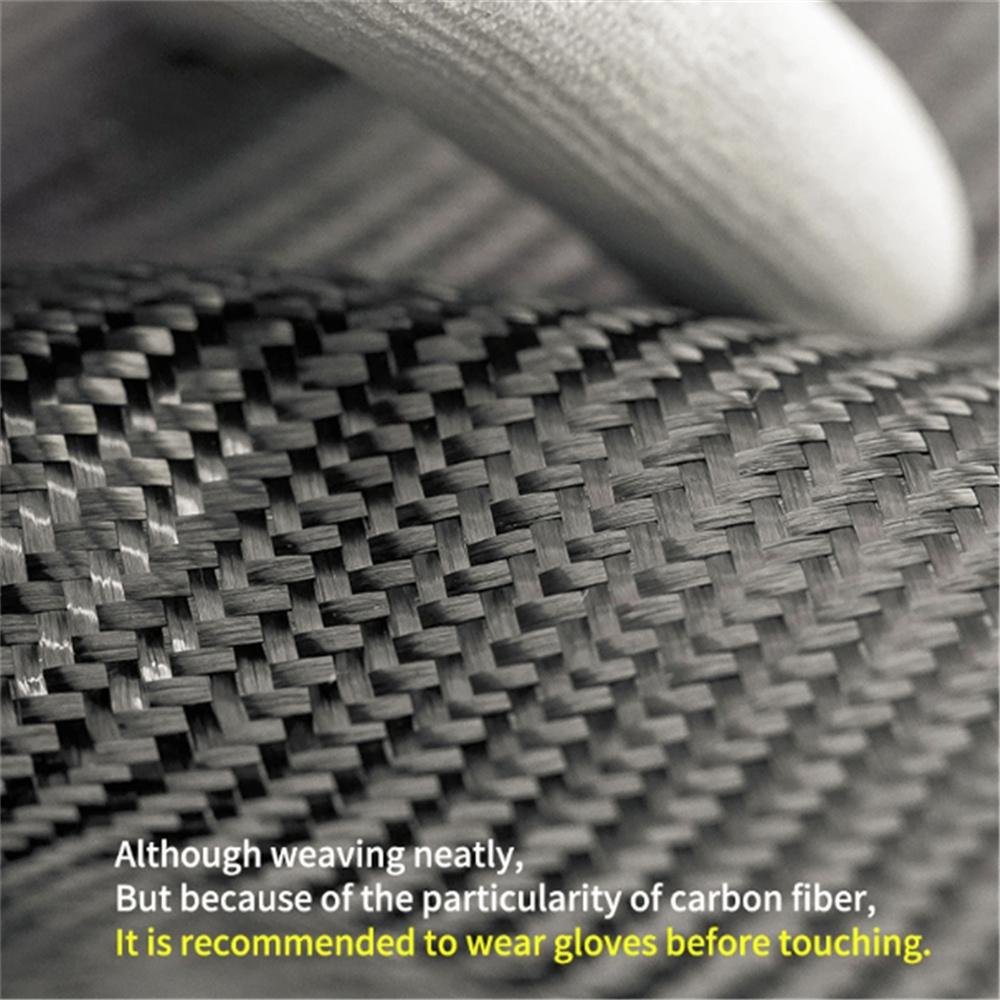 12"× 60" Real Carbon Fiber Fabric 3K 220Gsm 2X2 Twill Weave Cloth Black