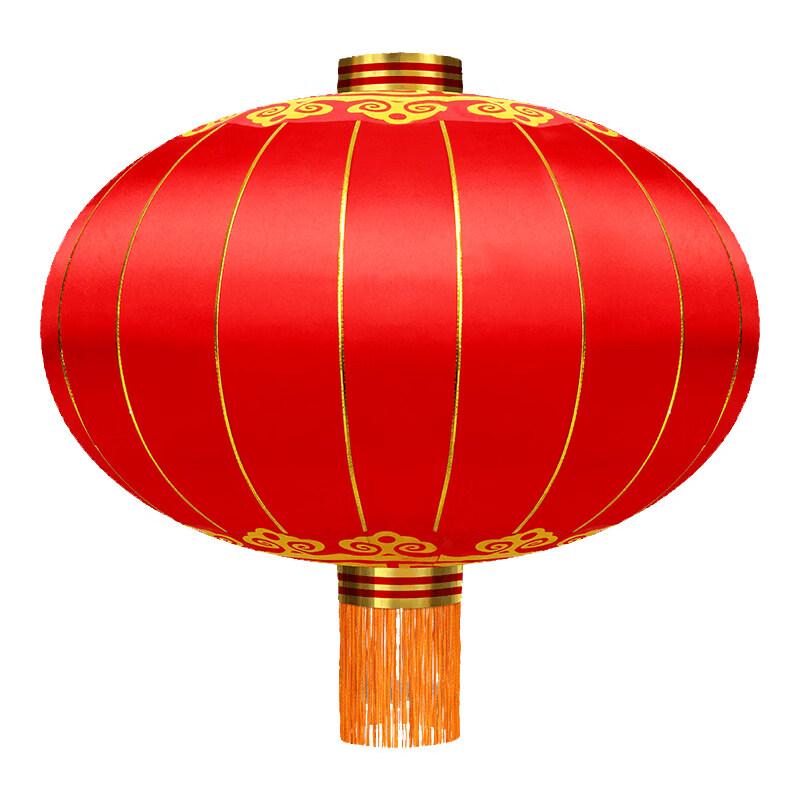 Traditional Flocked Silk Festive Lantern