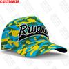 Rwanda Baseball Cap Custom Name Team Logo Rwandan Hat Rwa Country Travel Kinyarwanda Nation Rwandese French Flag Po Headgear
