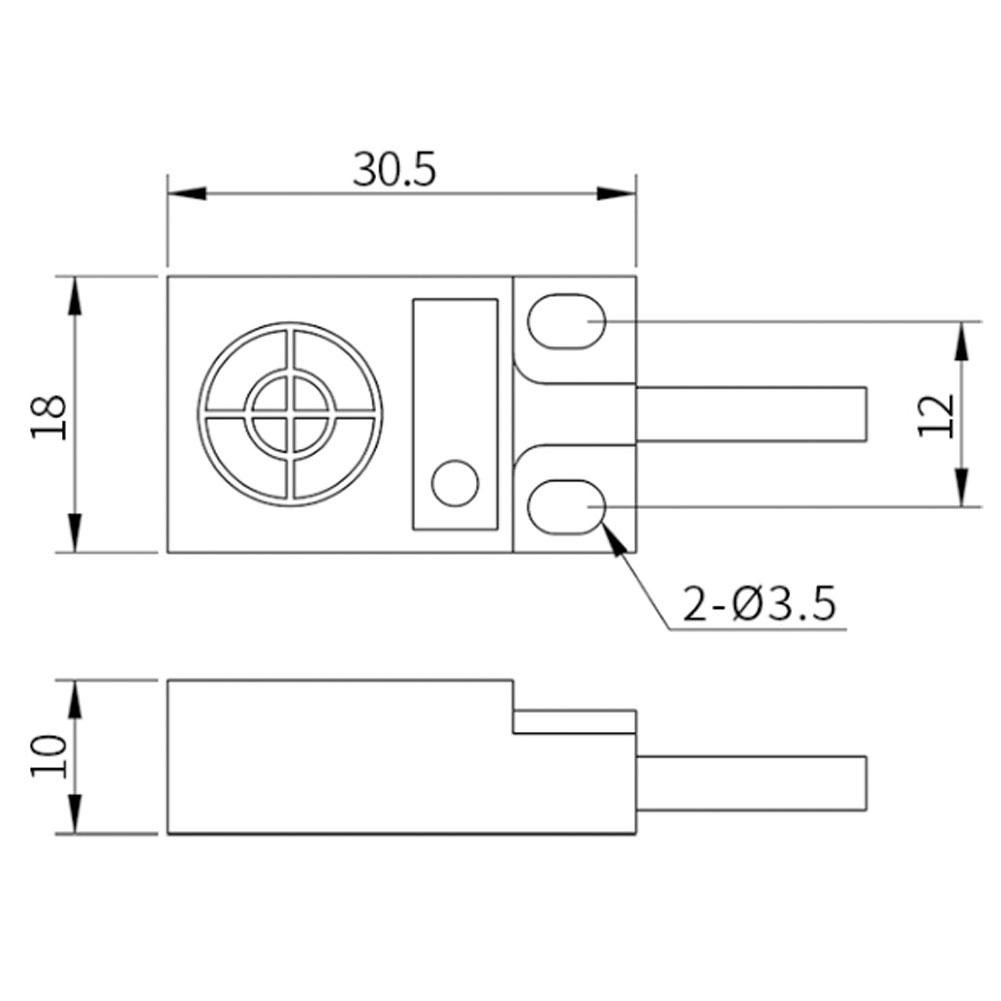 Interruttore Sensore di Prossimità BERM Tipo Induttivo Guscio in ABS DC12 24V 3 Fili PNP NO 5mm