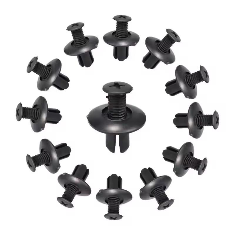 8mm Plastic Rivets Fasteners Screw Car Fender Bumper Screws Clips Rivets Auto 8mm Hole Plastic Push Pin Clip Car Accessories