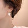 Flower Pearl Women's Earrings Buckle Design Retro Studs Luxury Temperament Unique Drop Earrings Charms Woman Accessories