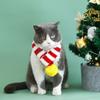 Knitted Striped Pet Christmas Scarf Cats Dogs Rabbits - Warm Thick Wool Neck Warmer Winter Holiday Photoshoot