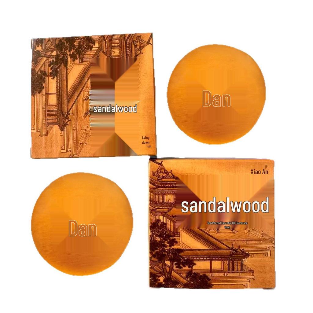 Sandalwood Essential Oil Soap: Classic Handmade Facial Cleansing & Moisturizing Bath Soap.