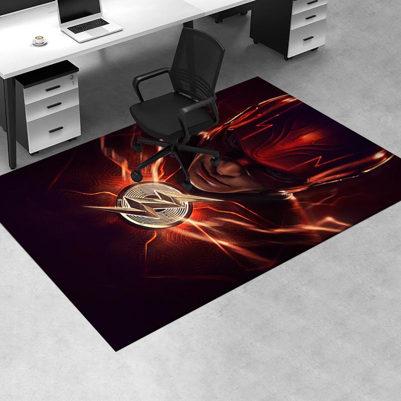 

The Flash Costume for Men - Superhero Fancy Dress Suit Office Mat Home Decor Office Desk Chair Rugs Chair Carpet for office Chair Mat Gift F 60cm by 90cm