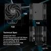 Scythe Mugen 6 Dual Fan Black Edition CPU Air Cooler, Supports Intel LGA1700, LGA1151, AMD AM5, AM4, 120mm, Single Tower, Aluminum Top Cover (Mugen 6