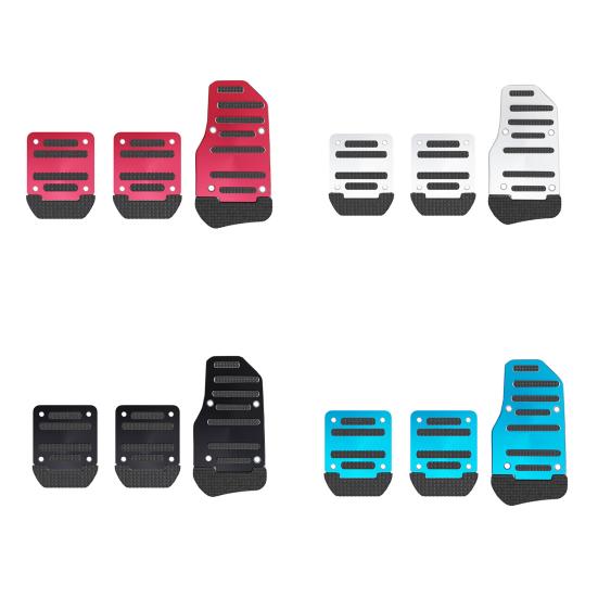 Protiskluzové kryty pedálů do auta Hliníková slitina Auto Podložky pod nožní pedály Sada Univerzální Manuální vozidlo Plyn Brzda Spojka Pedál Náhradní příslušenství