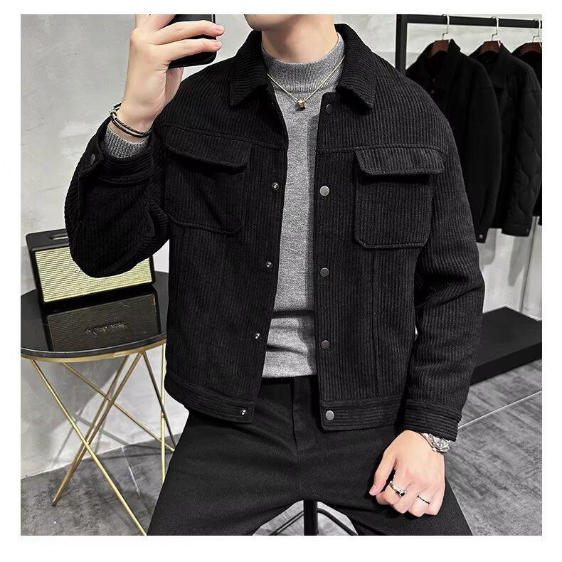 2025 Men's Pique Cool Jacket - High Street Trend, Hong Kong, Harajuku & Korean Style, Spring/Autumn Loose Fit
