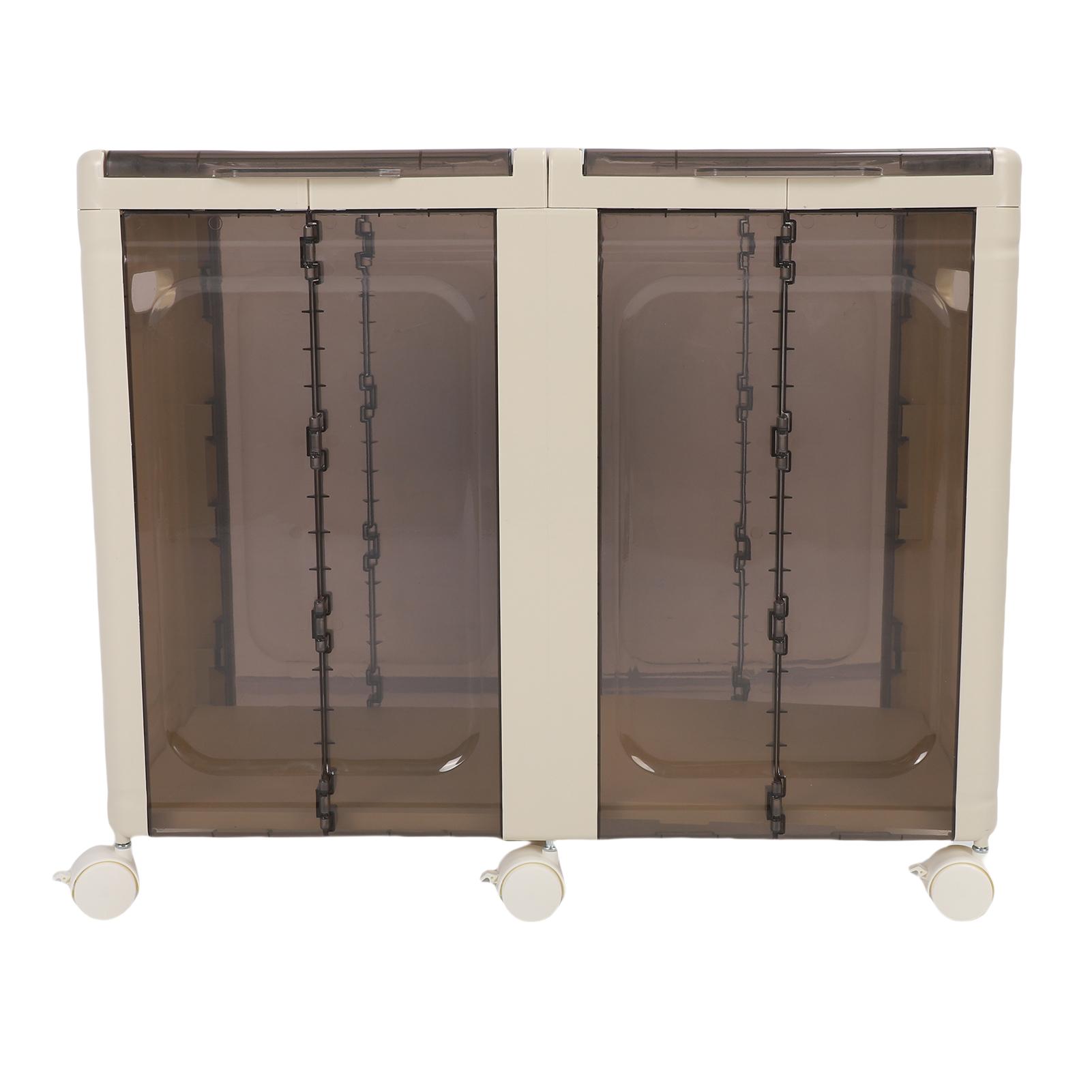 

Ящик для хранения, штабелируемый, быстрособирающийся, складной, с колесами, прозрачными дверцами для игрушек и одежды