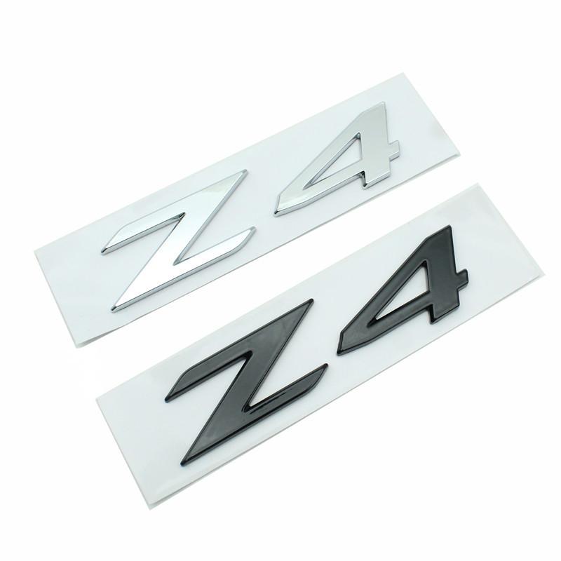 3d ABS Chrome Black Z4 Logo Letters Car Rear Trunk Emblem Badge Decal For Z4 E85 E89 Z4 Sticker Accessories