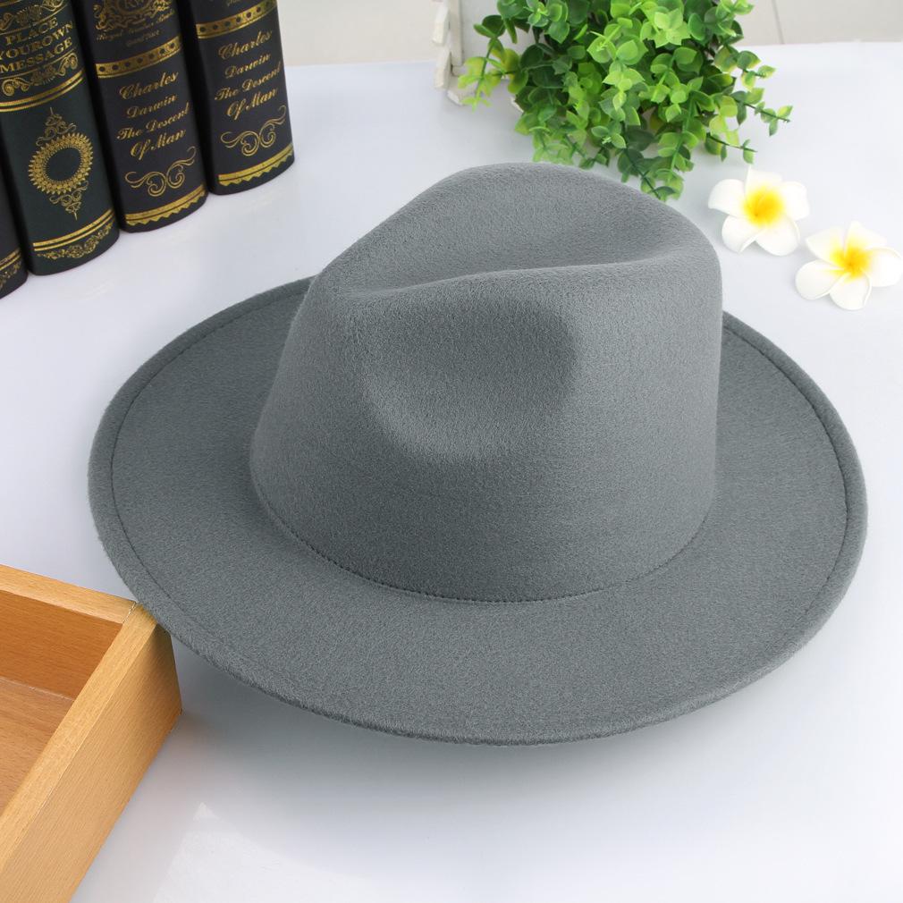 Chapeaux Fedora en Laine Européens et Américains pour Femmes: Style Automne/Hiver avec Chapeaux Jazz Rétro Français à Large Bord
