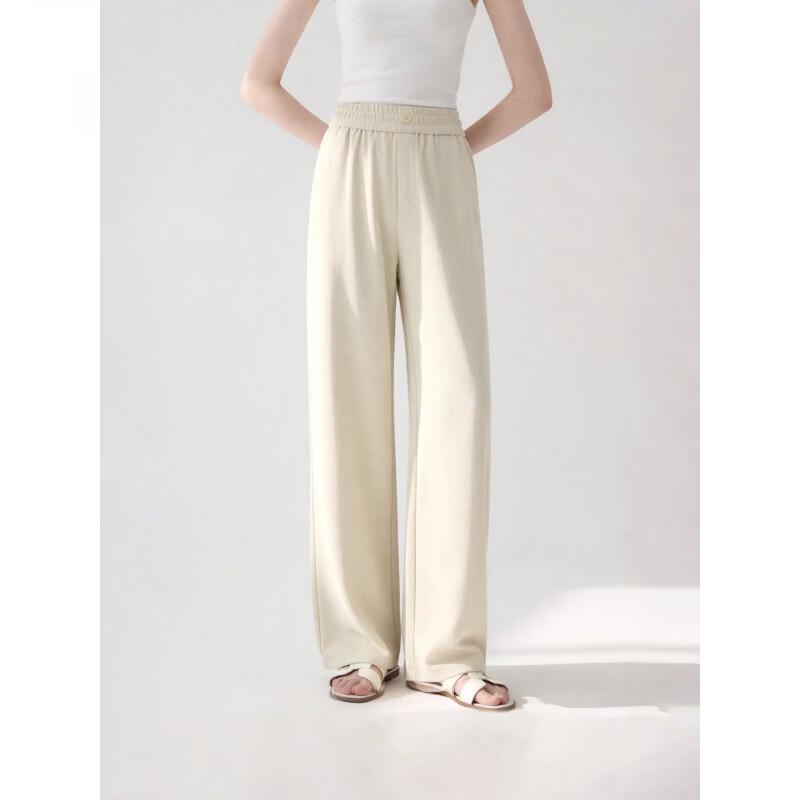 Basic House Women's High-Waisted Wide-Leg Straight Trousers