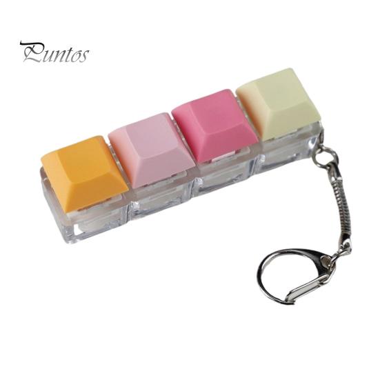 

4-кнопочная клавиатура Fidget Toy Портативная игрушка для снятия стресса и беспокойства для детей и взрослых Механическая клавиатура с клавишами, щелкающая сенсорная декомпрессионная игрушка-брелок B