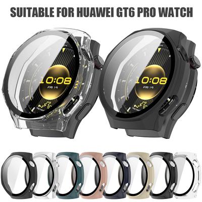 PC Case+Tempered Glass for Huawei Watch GT 6pro 46mm Hard Cover Bumper for Huawei Band GT 6pro Anti-drop Screen Protector Shell