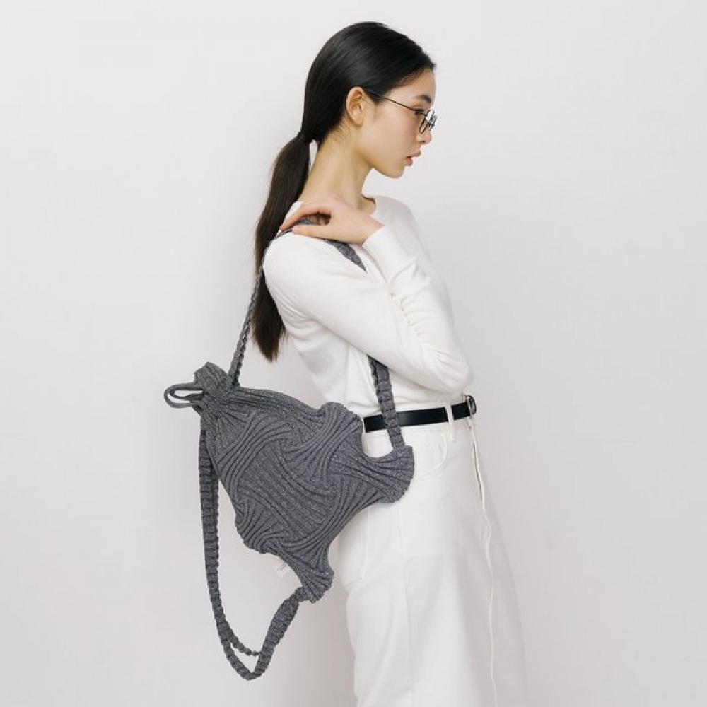 Pleatsmama Glitter Stone Brown New Bow Backpack