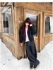 Men's Heavyweight Red Fur Collar Retro PU Leather Cotton Jacket - Plus Velvet Thick Warm Outerwear