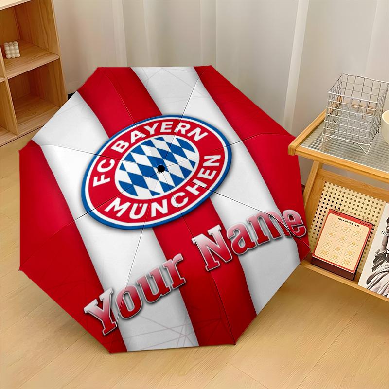 Bayern Munich Automatic 3‑Fold Umbrella 8‑Rib Windproof Folding Umbrella Sun Rain Protection For Outdoor Travel Daily Use