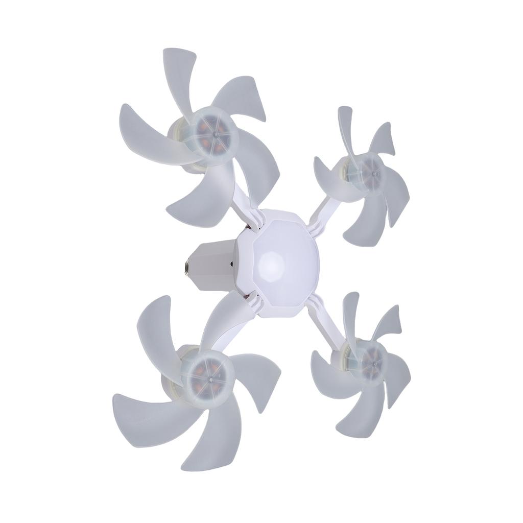 Ceiling Fan with LED Light Remote Control 3 Adjustable Speeds E27 Thread for Bedroom Living Room