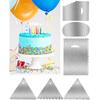 New 6pcs Cake Scraper 430 stainless Decorating Comb and Icing Smoother