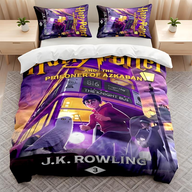 Harry Potter 3PC Bedding Set Print Duvet Cover with Two Pillowcases Home Bedroom Decoration festival gift