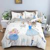 Ballet Dancing Girl Princess Style Comfortable Duvet Quilt Cover Pillowcase Bedding Set Children Bedroom Decoration Home Textile