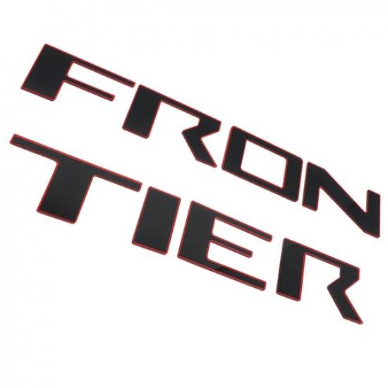 For Frontier 3D Black Red Rear Tailgate ert Letters Emblems