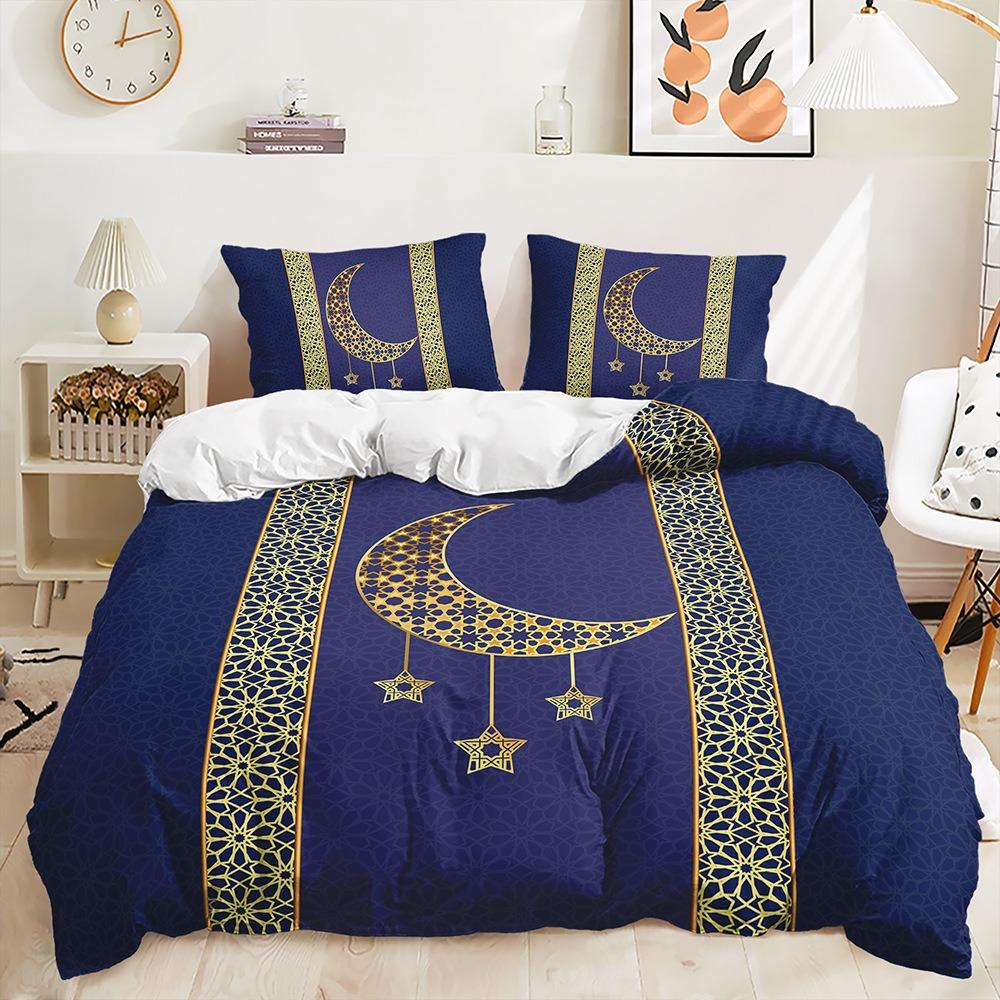 3D Moon Pattern Duvet Cover Pillowcase Bedding Kids Bedding Set Adult Teens Single Double Queen Size Gift