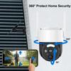 BlessFly 2K Solar Security Wireless Outdoor WiFi Camera for Home 8000mAh Color Night 3W Solar PIR Easy Installation Camera, Pan-Tilt 360° Security,