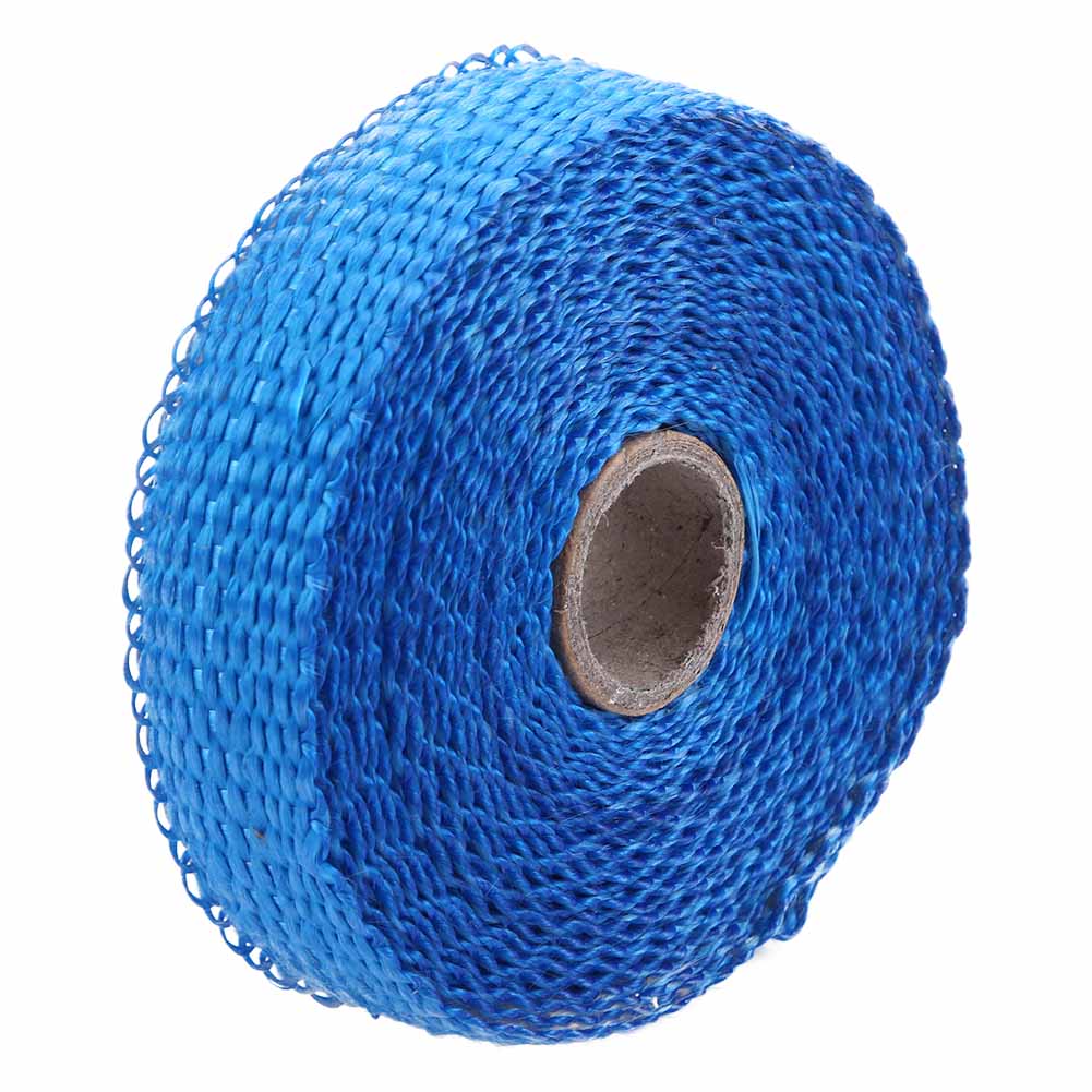 5m Car Insulation Tape Exhaust Heat Wrap with 4 Stainless Steel Cable Ties Black