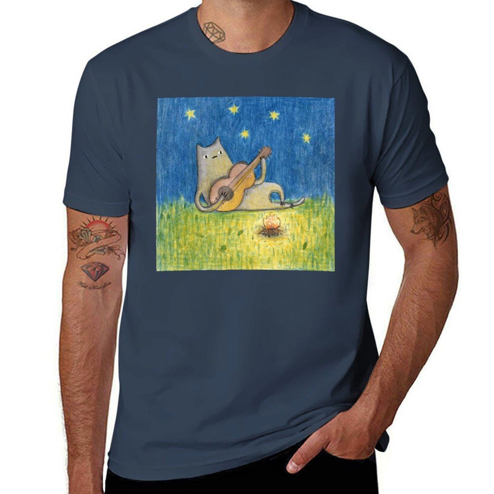 Campfire Cat TShirt Outdoor Working TShirt S
