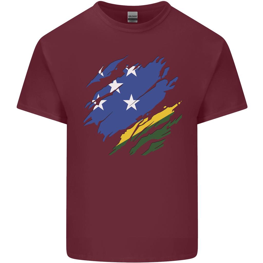 Torn Solomon Islands Flag Day Football Unisexs Light Cotton TShirt