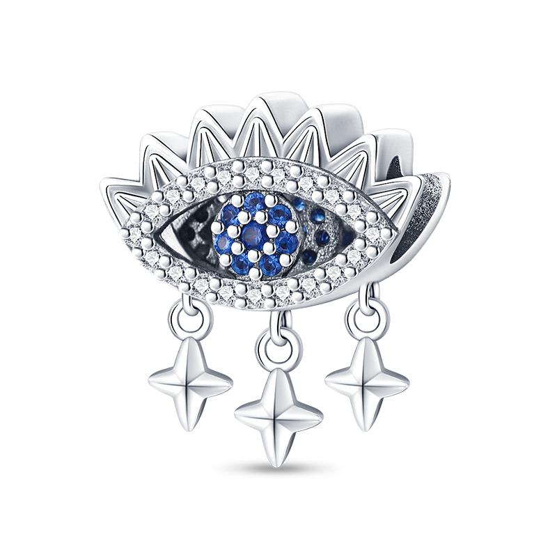 925 Silver Charms Beads Devil's Eye Fatima's Hand Cross Beads Fit Original Bracelet Women DIY Jewelry Gifts