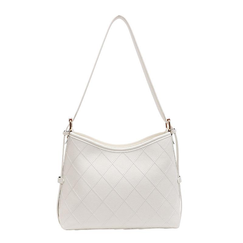 

Commuter briefcase autumn new fashion trendy large-capacity tote bag single shoulder oblique span bag білий