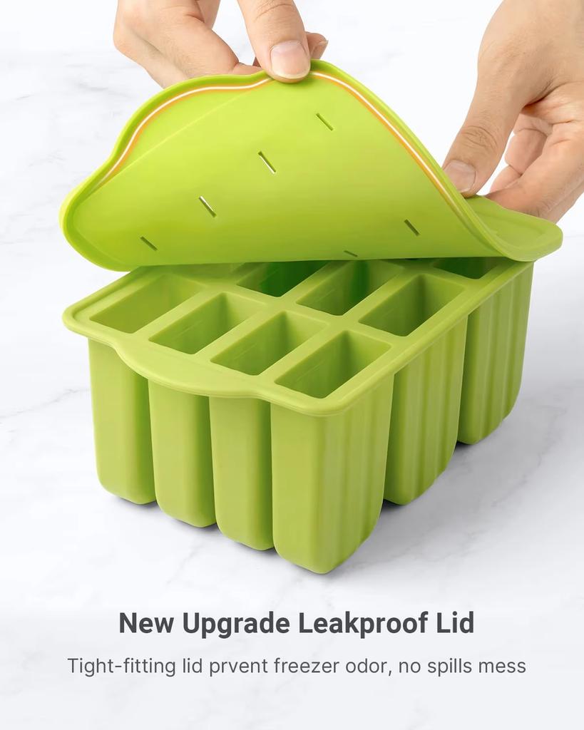 Summer DIY Ice Cream Tools With Wooden Sticks Silicone Popsicle Molds Set Kitchen Accessories Quench Thirst Snacks for Children