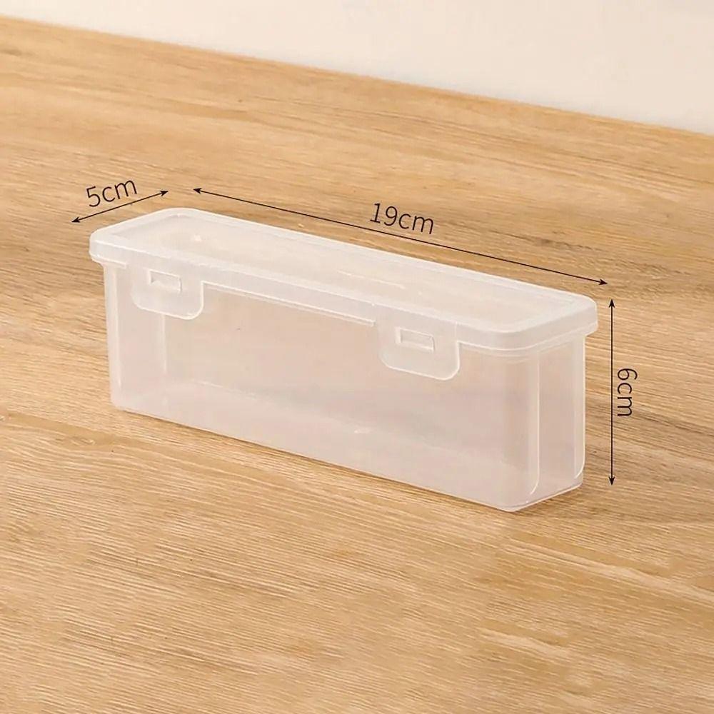 Plastic Pencil Case Buckled Stationery Box Waterproof Desktop Storage Box  Sundries