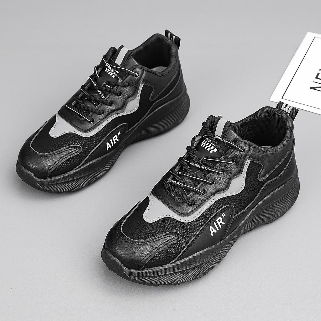 New Sports and Leisure Shoes Leather Fashion Running Shoes Dad Shoes Soft Sole Flick Men's Sports Shoes