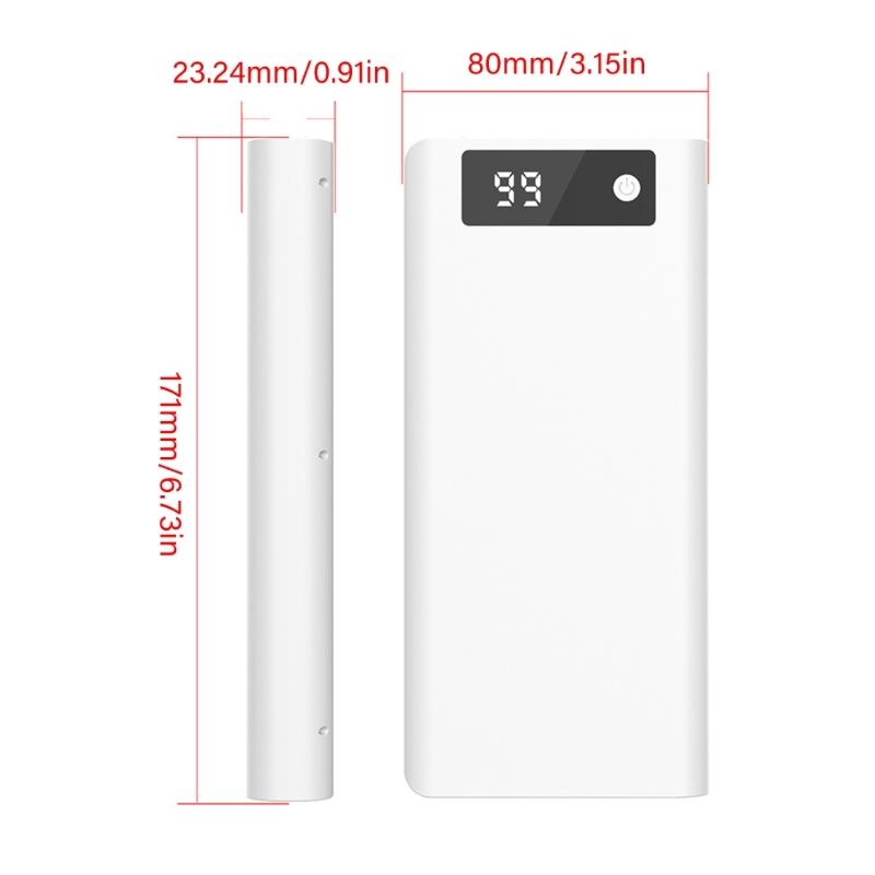 8 Slot 18650 Battery Holder Case Not Required Soldering ABS Power Battery Enclosure For DIY Projects Outdoor Use