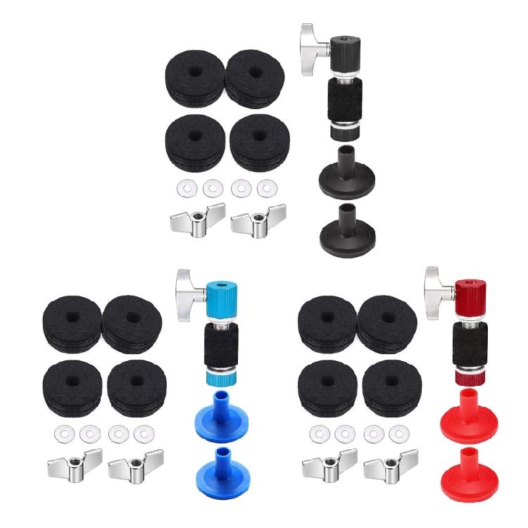 13Pcs Replacement Drums Felt Set Include Wing Nuts & Washers & Plastic Cymbal Sleeves Drum Cymbal Felt Pads Set