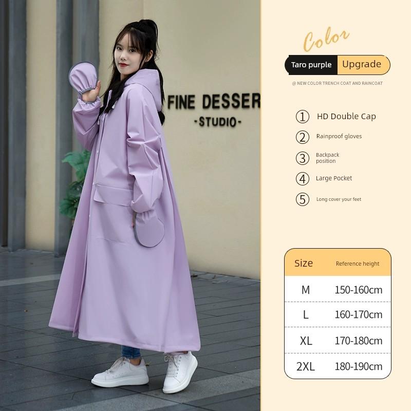 Raincoat Women's Long Full Body Rainproof Single Integrated Adult Outwear Electric Car Battery Car Special Poncho