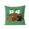 DDinotaeng Pillow Case For Car Sofa Decorative Home Doublesided Print Plush Square Throw Pillow Cushion Cover