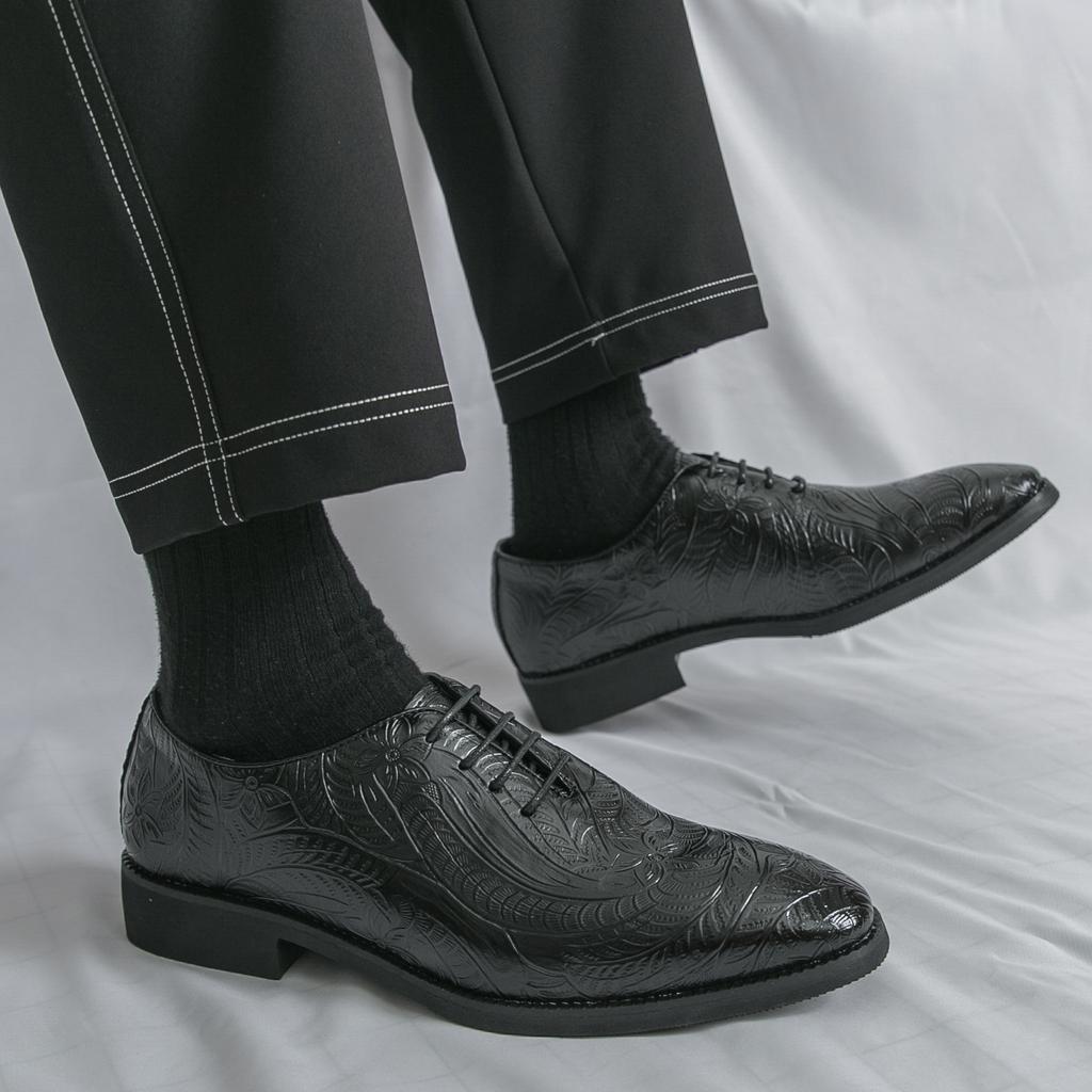 Fashion All-match Flats Fashion Oxfords Shoes Men Luxury Brand Lace-Up Male Comfortable Casual Shoe Leather Male Outdoor Walking Shoes