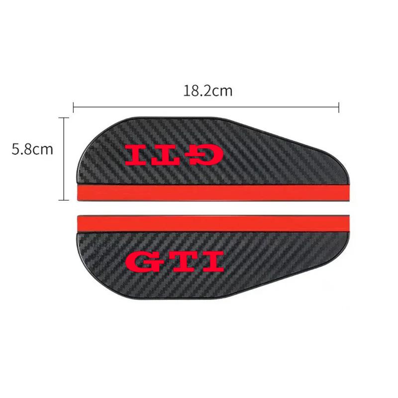 

2026 Hot For VOLKSWAGEN VW 2pc Car Rear View Mirror Sticker Rain Eyebrow For VW Golf 5 6 7 8 GTI Polo Mk6 R Mk7 Mk4 5