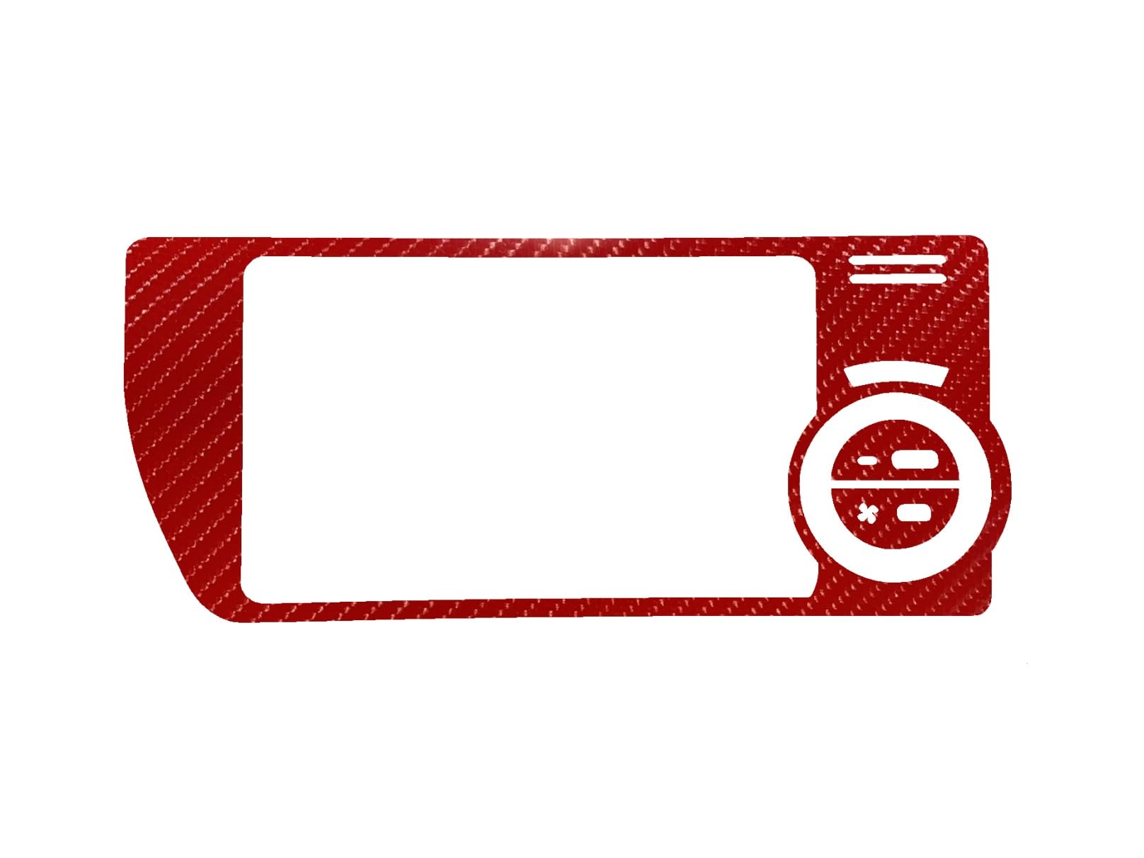 

IDT 200 Series Hiace Air Conditioner Panel Sheet Sticker Interior Custom with Mini Waste (5D Carbon Red) красный