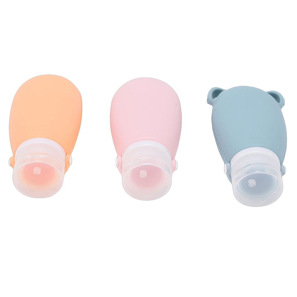 Travel Bottles for Toiletries Squeezable Silicone Toiletry Bottles for Shampoo Conditioner 100ml