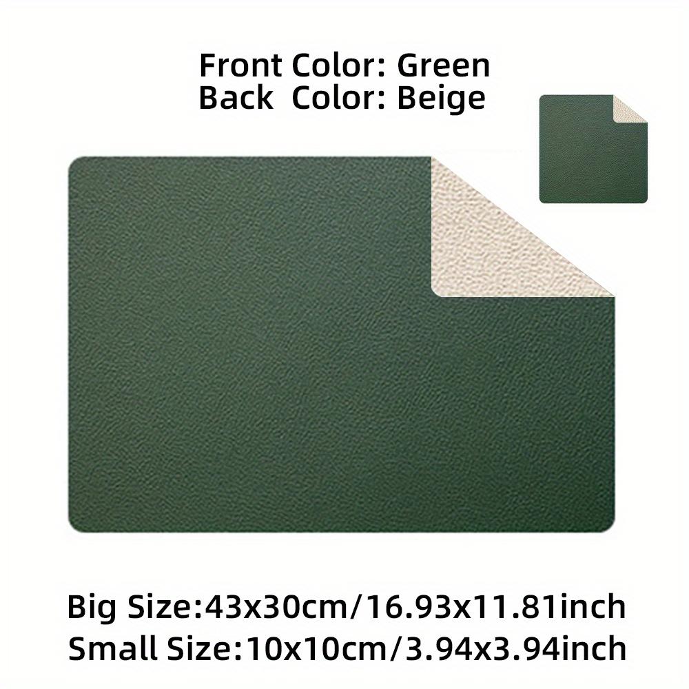

Коврик для столовых приборов кожаный домашний двухсторонний прямоугольный изолированный коврик для стола ресторанный отель западный коврик для еды водонепроницаемый коврик для стола 43x30 cm зелёный