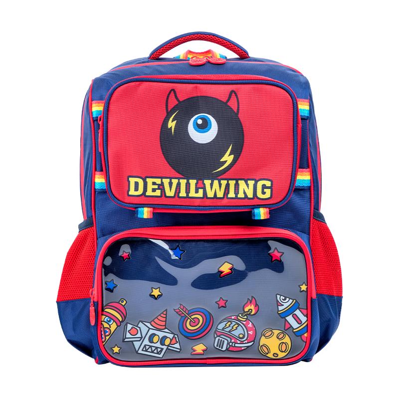 DEVILWING Backpack for Elementary School Girls and Boys, Children's Large Capacity Lightweight Blue
