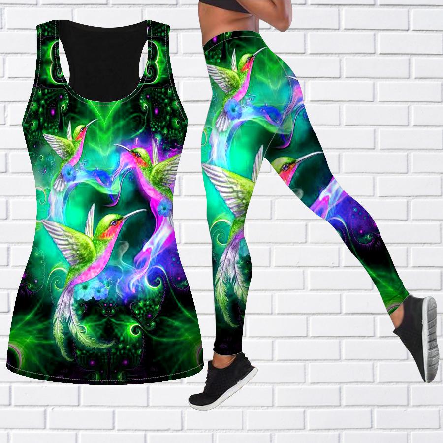 

Экипировка для йоги с кристаллами и принтом птички для женщин, модные леггинсы для тренировок, спортивные повседневные штаны для фитнеса и йоги 3XL зелёный