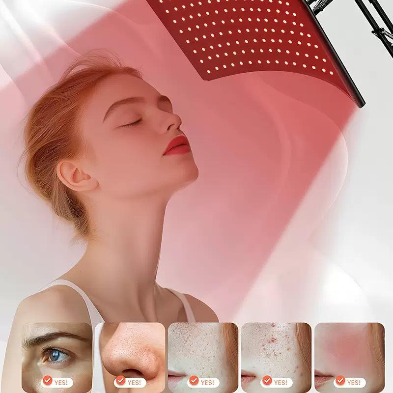 Infrared LED Panel Light for Home or Salon - 660nm+850nm Spectrum Red Light Therapy Lamp with Stand