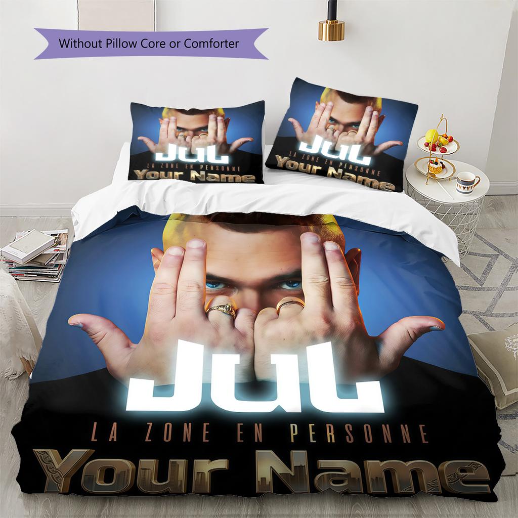 Custom Name JuL C'est Pas Des Lol Bedding,Quilt Set Quilt Cover Pillowcase Home Birthday Gift(1 * duvet cover + 2 * pillowcase, without core) -HE75