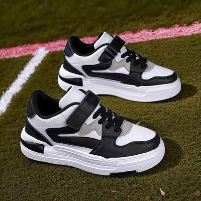 Sapatos infantis de venda quente transfronteiriços, tênis infantis, sapatos casuais infantis de couro com painéis para meninos e meninas 2024 primavera, tamanhos médios e grandes